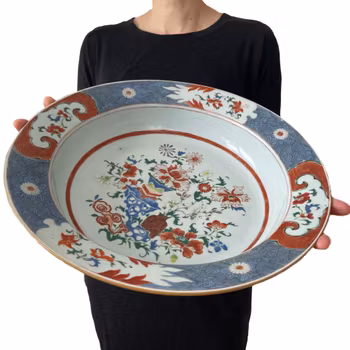 Chinese Antique famille rose porcelain basin & handwash, Yongzheng period #1773