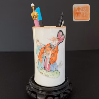 Chinese Antique Pencil Vase 19th century, Scholars Object #1782