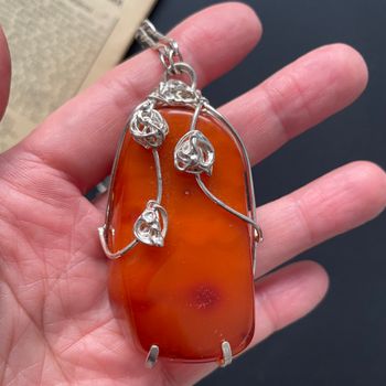 Vintage natural amber pendant with handmade silver Baltic egg yolk 39.55g #1788