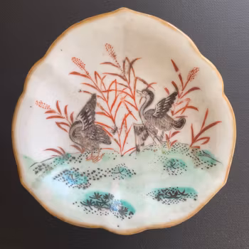 Chinese Antique porcelain famille rose Altar Bowl / Tazza，Late Qing #1807