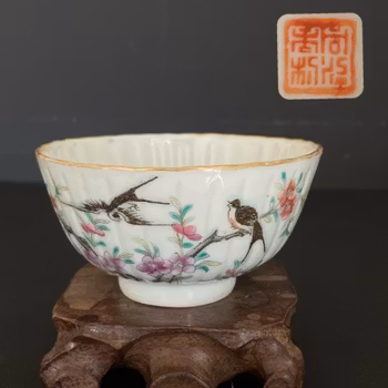 Chinese antique porcelain teacup, Late Qing Dynasty, #1870