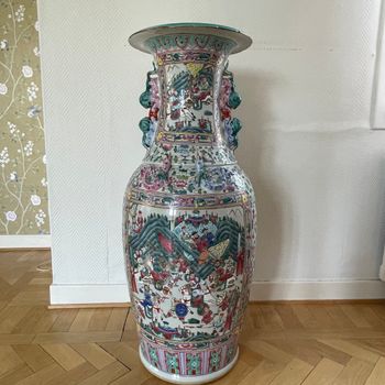 Chinese Antique Porcelain Palace Vase Late Qing Dynasty  #1919