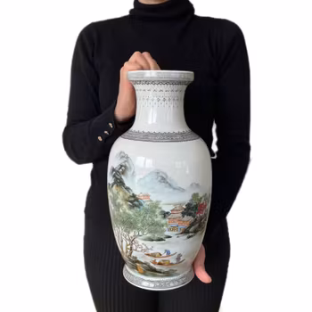 Vintage Chinese famille rose vase 1950-1970's #1952