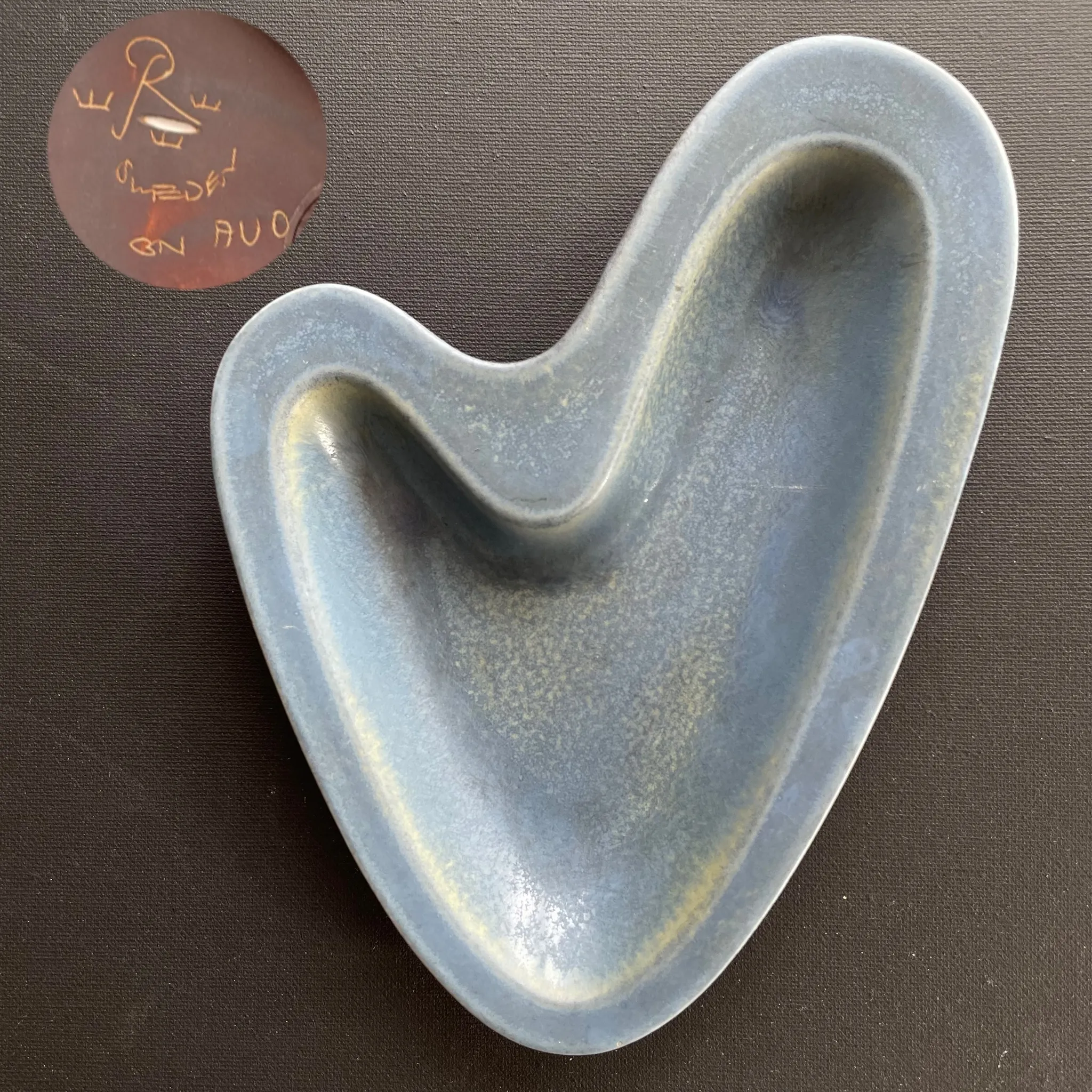 Gunnar Nylund ユニークな作品 ヴィンテージ北欧 セラミック灰皿 Gunnar Nylund Bowl Rorstrand Rörstrand 50s Sweden Stoneware