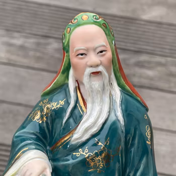 Vintage Chinese porcelain figurine , 1950s impressed stamp 景德鎭市工艺美術合作社 #1966