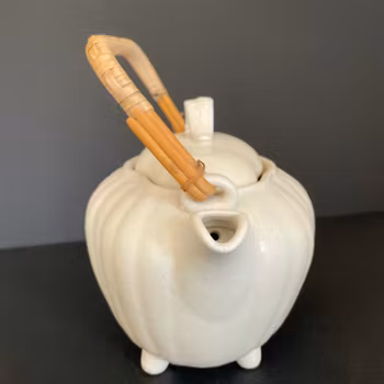 Vintage Gunnar Nylund Rorstrand Stoneware Double Spout Teapot Scandinavian #1972