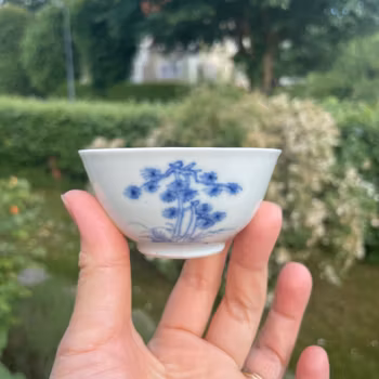Chinese Antique teacup and saucer, Nanking Cargo QianLong #1991
