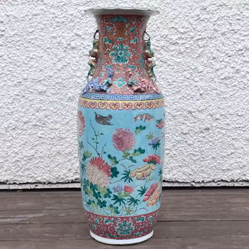 Large Chinese Antique floor vase with Dayazhai pattern, Late Qing Dynasty #2001