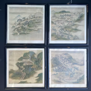 Chinese antique paintings on silk, 19thc / 20th c #2032