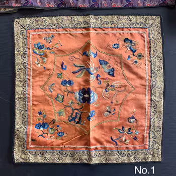 6 pieces of Chinese antique / vintage silk embroideries 19c, 20c #2069