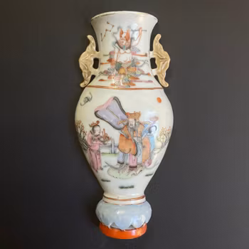 Chinese Antique wall vase with figure decoration, Tongzhi period, #2081