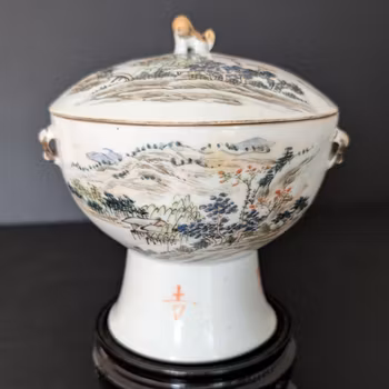 Chinese antique Qianjiang warming pot, Late Qing Dynasty 19th century 徐子祥#2108