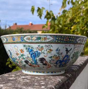 Chinese antique large size punch bowl, 19th c #2121