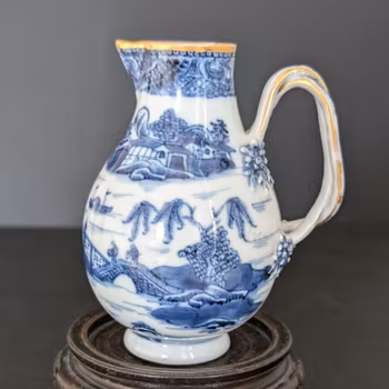 Chinese Antique creamer in underglazed blue and white, 18th c #2135