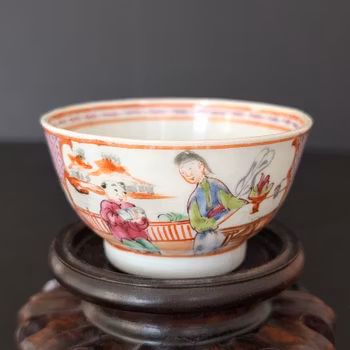 Chinese antique rose mandarin tea cup, Qianlong period #2210