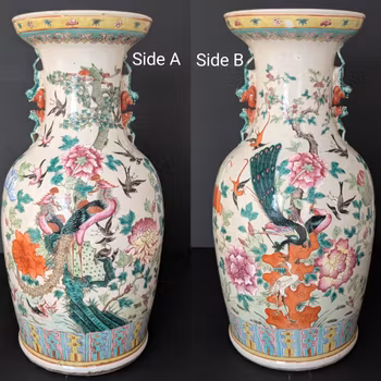 Chinese antique famille rose vase, Late Qing, Tongzhi / Guangxu period 清 五伦图 #2207