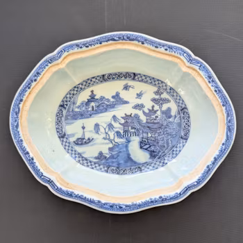 Chinese antique underglazed blue and white Tureen, Qianlong Period, #2220