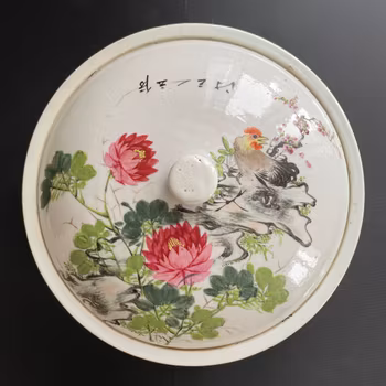Large Chinese Antique porcelain food pot,  Late Qing #2257