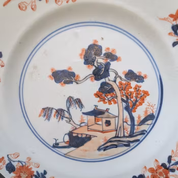 Chinese antique porcelain plate, Qianlong, 18th c #2287