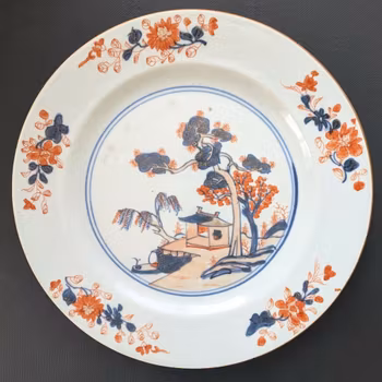 Chinese antique porcelain plate, Qianlong, 18th c #2287