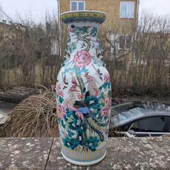 Chinese antique famille rose vase, Late Qing, Tongzhi / Guangxu period #2296