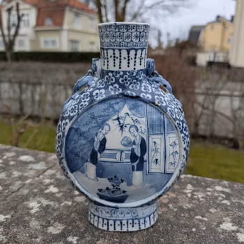 Chinese Antique porcelain moonflask, 19th c #2325