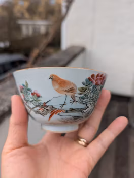 Chinese antique famille rose teabowl / bowl, Guangxu period  #2356
