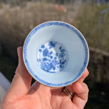 Chinese antique teacup, batavia brown, Ca Mau shipwreck, Yongzheng period #2391