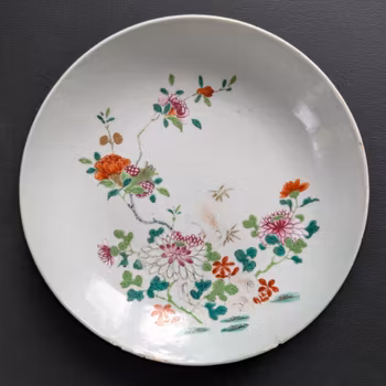 Chinese antique deep mouth plate, Yongzheng period , 18th c #2516