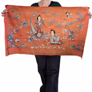 Chinese Antique silk embroidery, Legend of the white snake, Qing Dynasty #2520