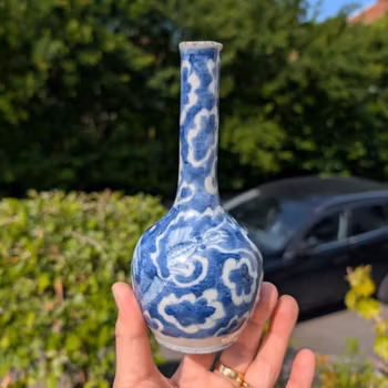 Chinese Antique bottle vase decorated with dragon, 19th century #2578