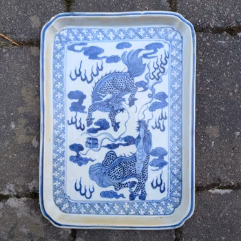 A Chinese Antique tea tray,  Late Qing Dynasty #2622