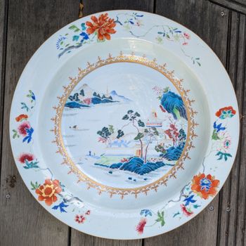 Large famille rose basin / handwasher from the Qianlong period, 18th century.#2659