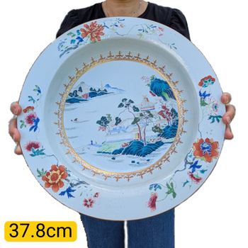 Large famille rose basin / handwasher from the Qianlong period, 18th century.#2659
