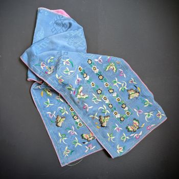 Chinese Antique silk embroidery, Qing Dynasty #2677