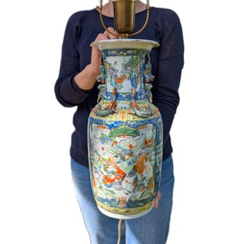 Chinese Antique Porcelain vase / Lamp foot, Qing Dynasty, 19th century #2679