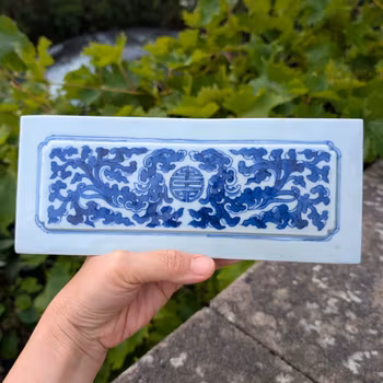 Chinese Antique porcelain plaque, 19th c #2701