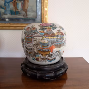 Chinese Antique porcelain jar with hundreds of antiques Bogu, Late Qing #2735