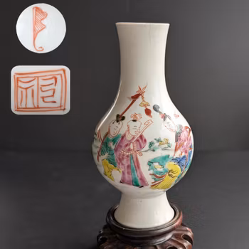 Chinese Antique famille rose vase, Yongzheng period #2750