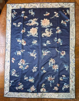 Chinese antique silk embroidery, Late Qing Dynasty, 19c #2752