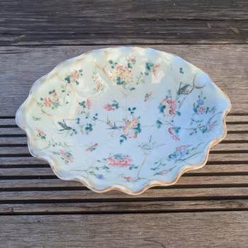 Chinese Antique Celadon bowl on foot altar bowl Tongzhi Mark & Period Qing #2758