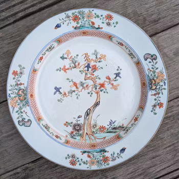 Chinese Antique Magnolia plate, Kangxi Period 18C #2775