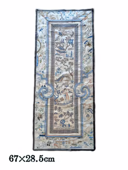 Chinese Antique silk embroidery with figures and landscape, Late Qing Dynasty #2818