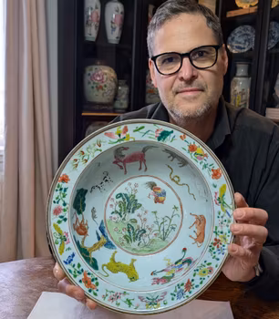 Chinese antique handwash / basin with The 12 Zodiac Animals, Late Qing 十二生肖 #2821