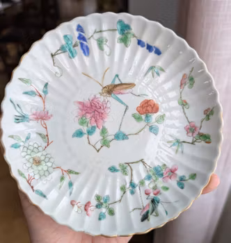 Chinese Antique Famille Rose Plate, Tongzhi Mark and period, 19th century #2829
