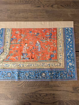 Chinese Antique silk embroidery with figure decoration, Qing Dynasty #2966
