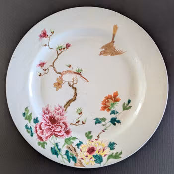 Chinese antique famille rose charger, Yongzheng period #2968