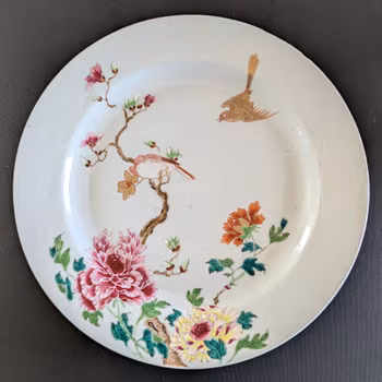 Chinese antique famille rose charger, Yongzheng period #2968