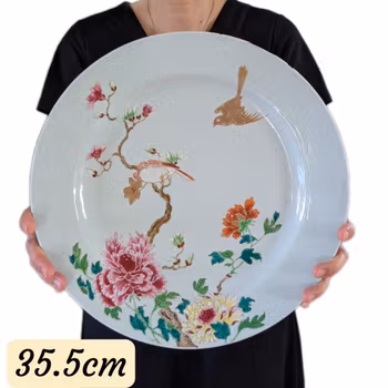 Chinese antique famille rose charger, Yongzheng period #2968