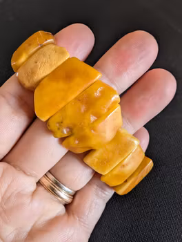 Untreated Natural Baltic Amber Bracelet | Handcrafted in Local Danish Workshop 18g #2980